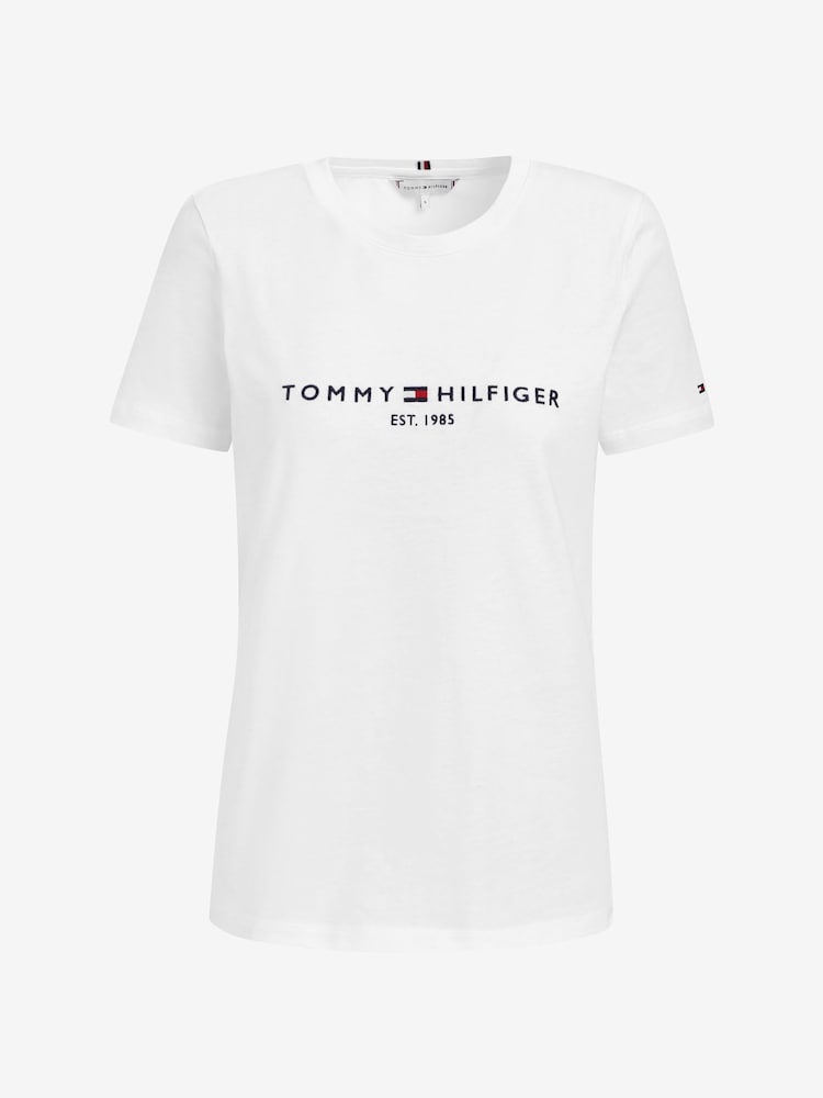 Tommy Hilfiger White Heritage Logo T-Shirt - Image 5 of 5