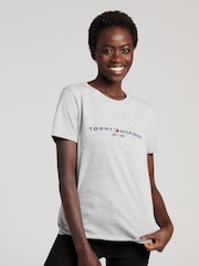 Серый - Классическая футболка с логотипом Tommy Hilfiger - Image 1 of 4