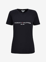Синий - Классическая футболка с логотипом Tommy Hilfiger - Image 5 of 5