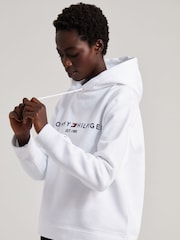 Weiß - Tommy Hilfiger Heritage Logo Hoodie - Bild 4 von 5