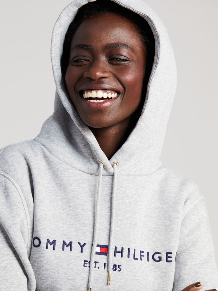 Tommy Hilfiger Grey Heritage Logo Hoodie - Image 3 of 4