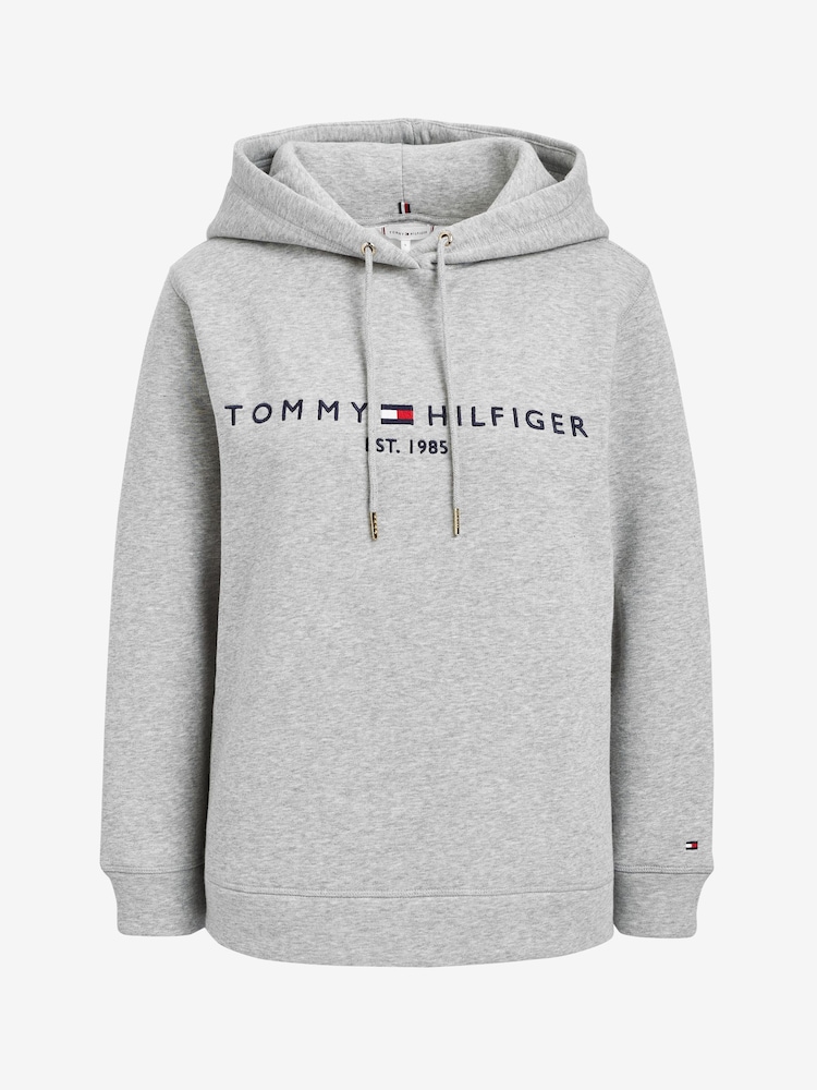 Tommy Hilfiger Grey Heritage Logo Hoodie - Image 4 of 4 Tommy Hilfiger Grey Heritage Logo Hoodie - Image 4 of 4