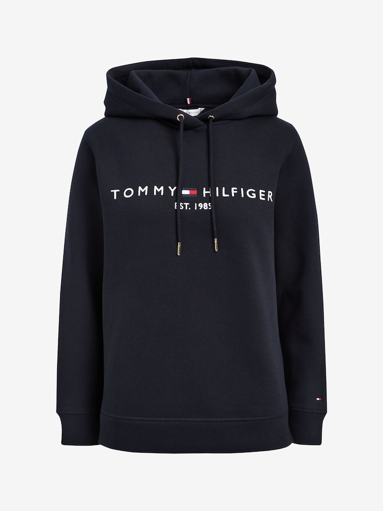 Tommy Hilfiger Blue Heritage Logo Hoodie - Image 6 of 6