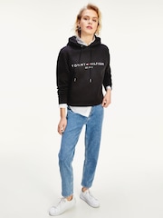Schwarz - Tommy Hilfiger Heritage Logo Hoodie - Bild 3 von 7