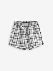 Grey/White Check Cotton Short Set Pyjamas - Image 5 of 6