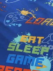 Bedlam Blue Glow In The Dark Game Duvet Cover and Pillowcase Set - Image 3 of 4