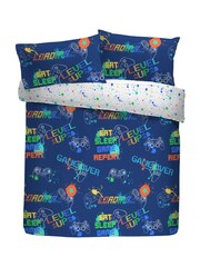 Bedlam Blue Glow In The Dark Game Duvet Cover and Pillowcase Set - Image 4 of 4