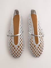 Silver Forever Comfort® Weave Mary Jane Shoes - Image 1 of 6