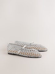 Silver Forever Comfort® Weave Mary Jane Shoes - Image 2 of 6
