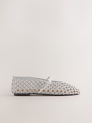 Silver Forever Comfort® Weave Mary Jane Shoes - Image 3 of 6