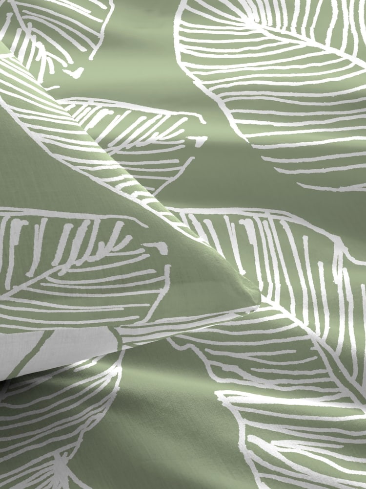 Fusion Green Matteo Duvet Cover and Pillowcase Set - Image 3 of 4