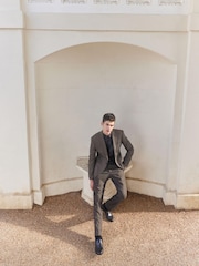 Bronze Slim Fit Shawl Collar Suit: Jacket - Image 5 of 14