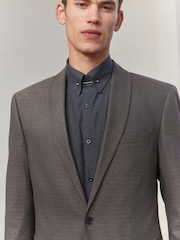 Bronze Slim Fit Shawl Collar Suit: Jacket - Image 6 of 14