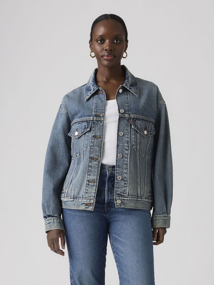 Levi's® Blue 90s Trucker Jacket - Image 1 of 5 Levi's® Blue 90s Trucker Jacket - Image 1 of 5