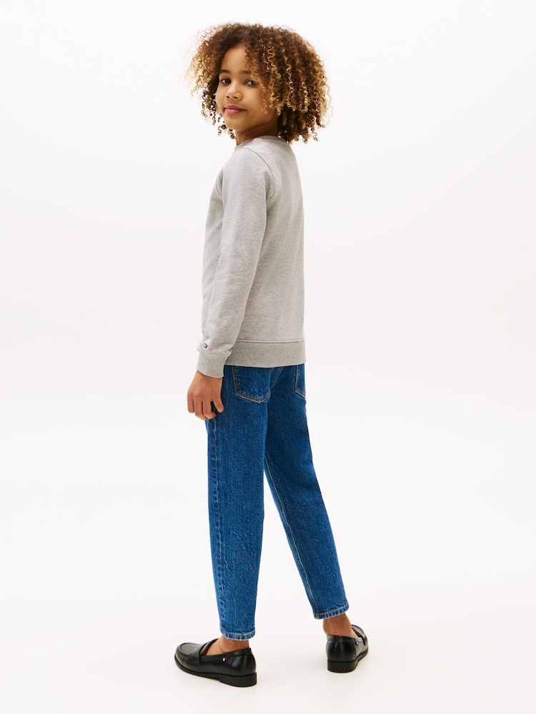 Tommy Hilfiger Grey Essential Sweatshirt - Image 2 of 6 Tommy Hilfiger Grey Essential Sweatshirt - Image 2 of 6