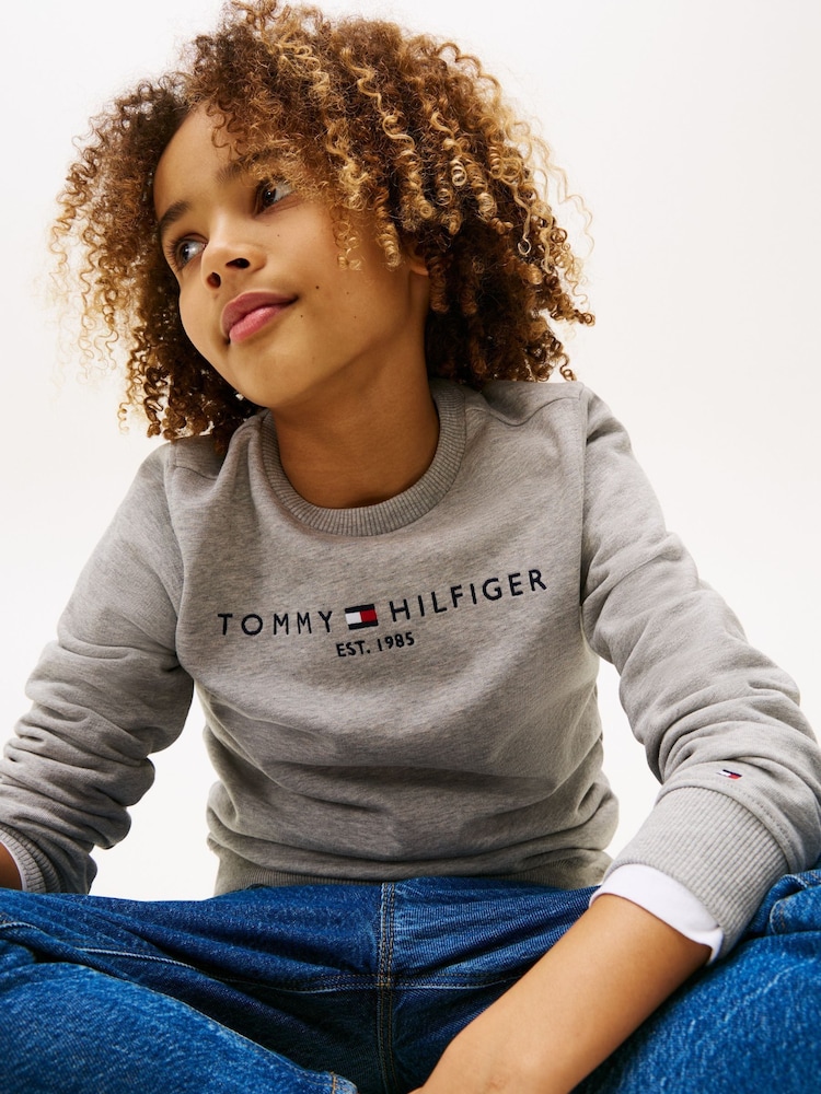 Tommy Hilfiger Grey Essential Sweatshirt - Image 4 of 6