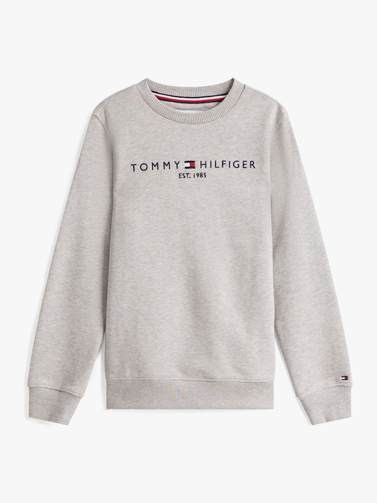 Tommy Hilfiger Grey Essential Sweatshirt - Image 5 of 6