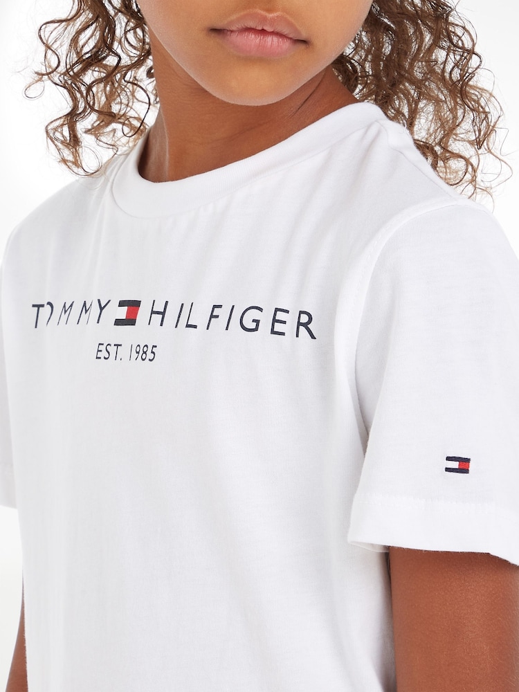 Tommy Hilfiger White Essential T-Shirt - Image 3 of 6