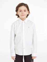 Tommy Hilfiger White Stretch Oxford Shirt - Image 1 of 6