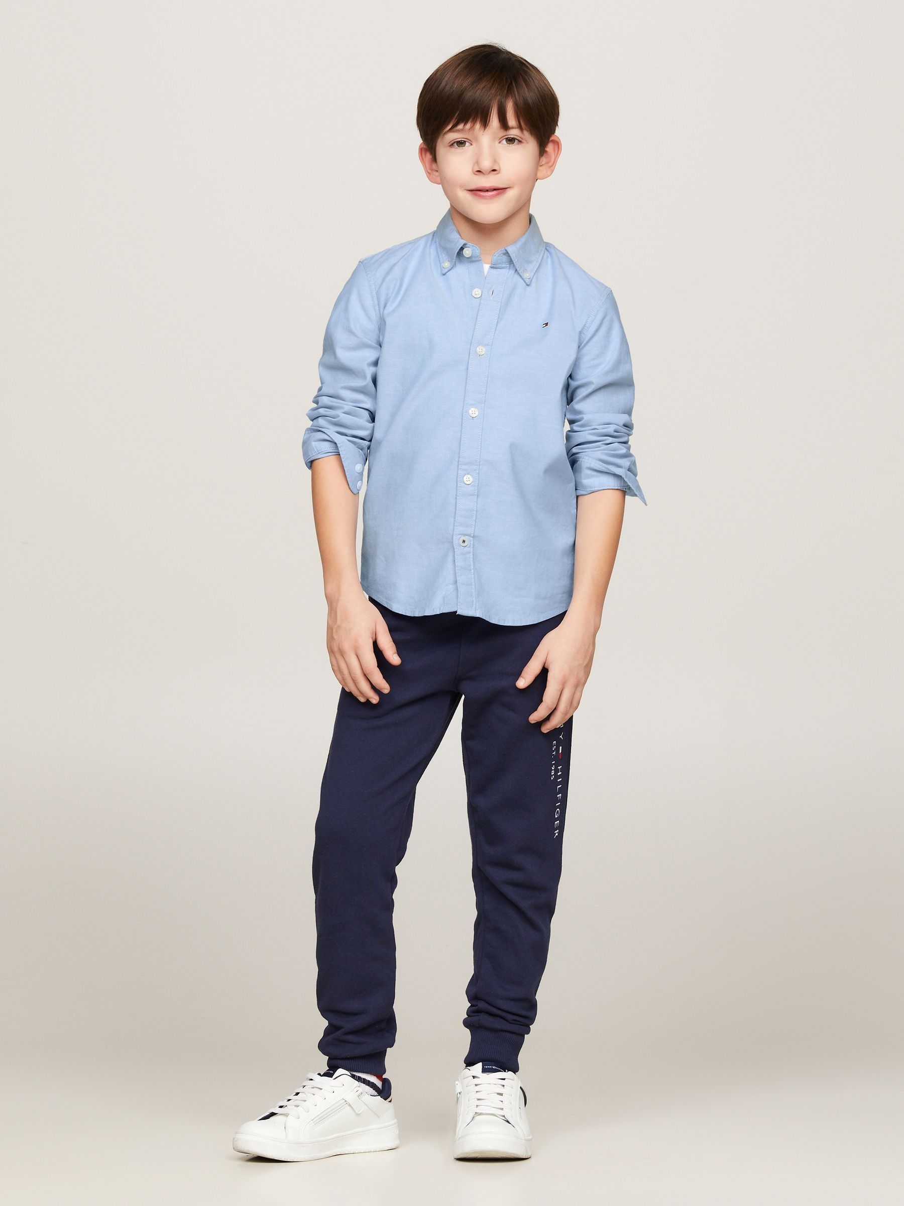 Tommy Hilfiger Blue Stretch Oxford Shirt 16 Yrs Boys