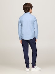 Tommy Hilfiger Blue Stretch Oxford Shirt - Image 3 of 7