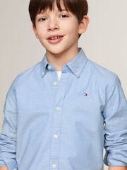 Tommy Hilfiger Blue Stretch Oxford Shirt - Image 4 of 7