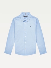 Tommy Hilfiger Blue Stretch Oxford Shirt - Image 5 of 7