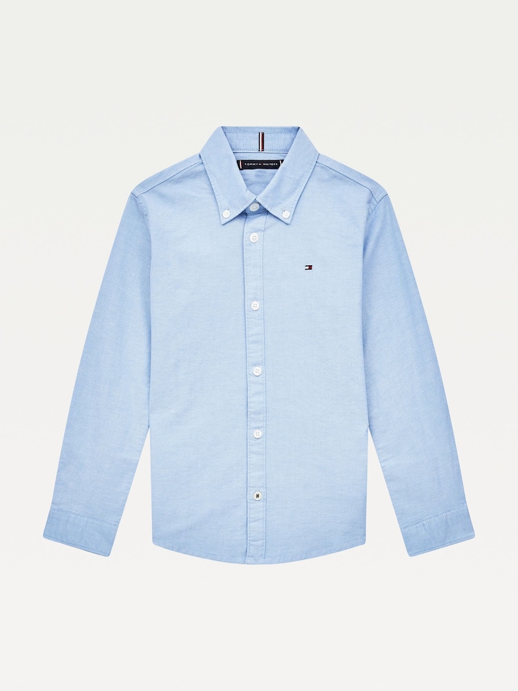 Niebieski - Tommy Hilfiger Stretch Oxford Shirt - Image 5 of 7