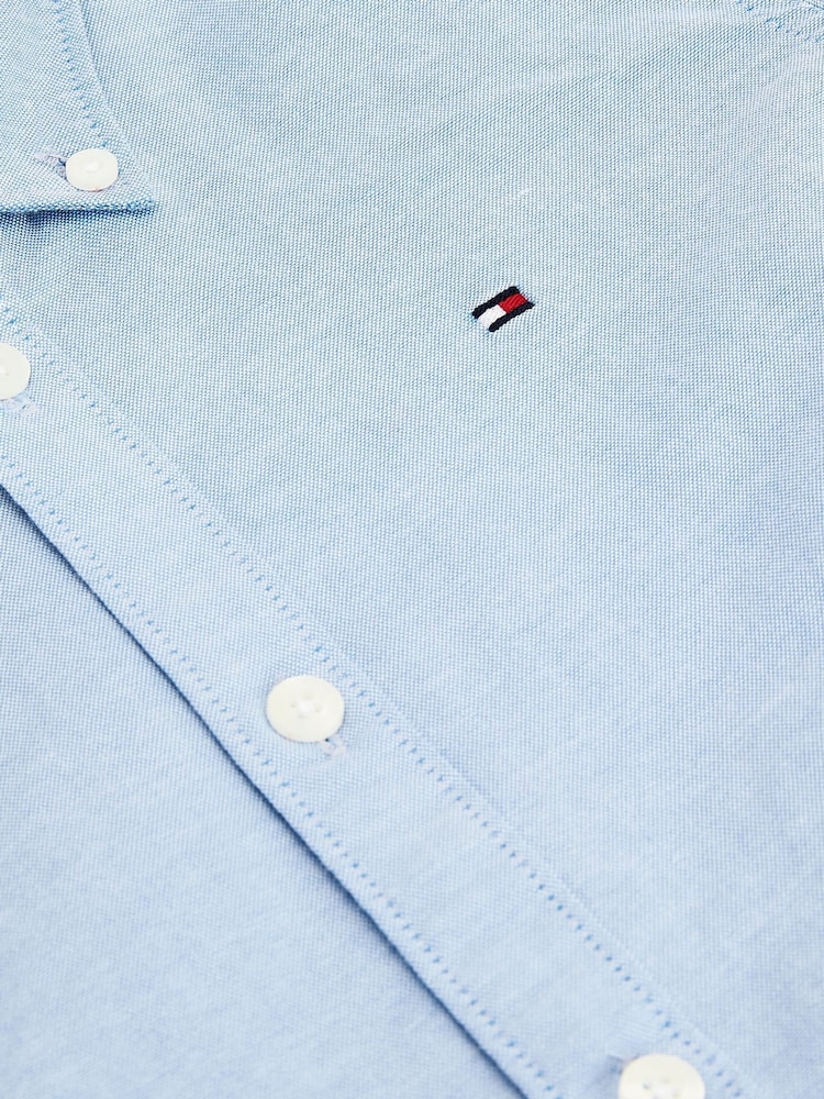Tommy Hilfiger Blue Stretch Oxford Shirt - Image 7 of 7