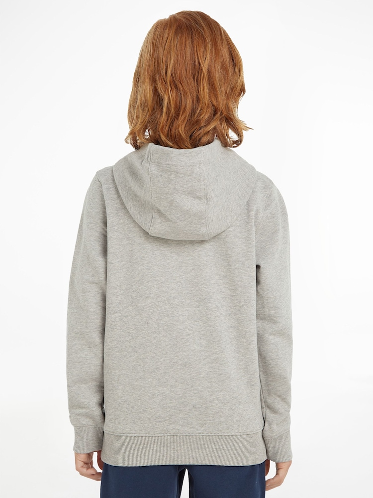Tommy Hilfiger Grey Essential Hoodie - Image 2 of 6 Tommy Hilfiger Grey Essential Hoodie - Image 2 of 6