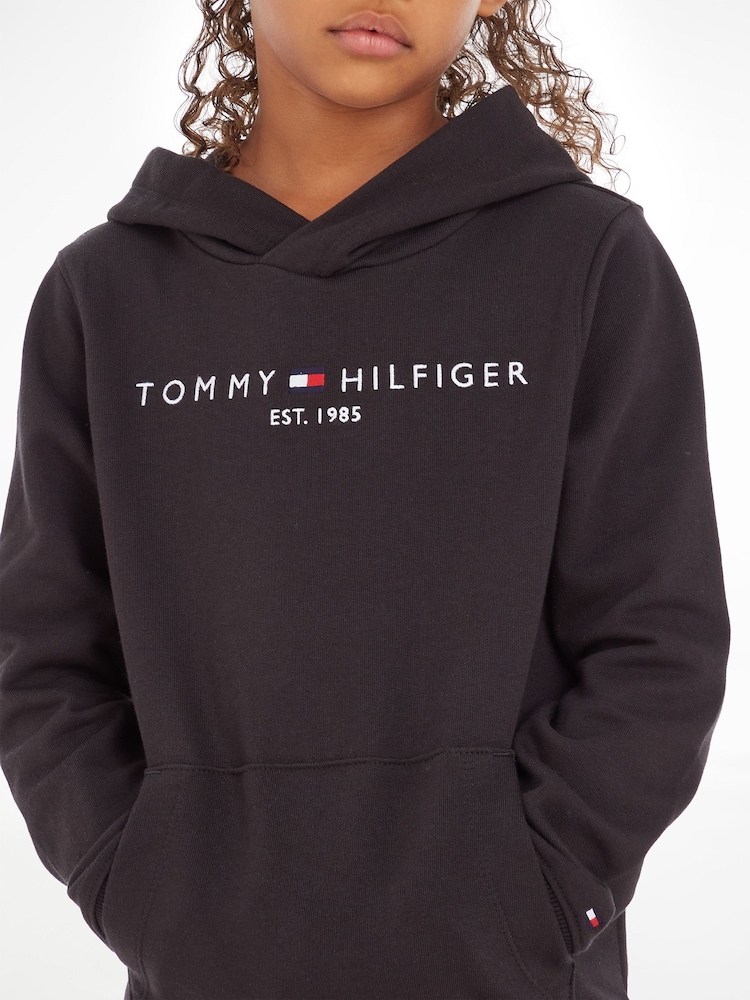 Tommy Hilfiger Black Essential Hoodie - Image 3 of 6