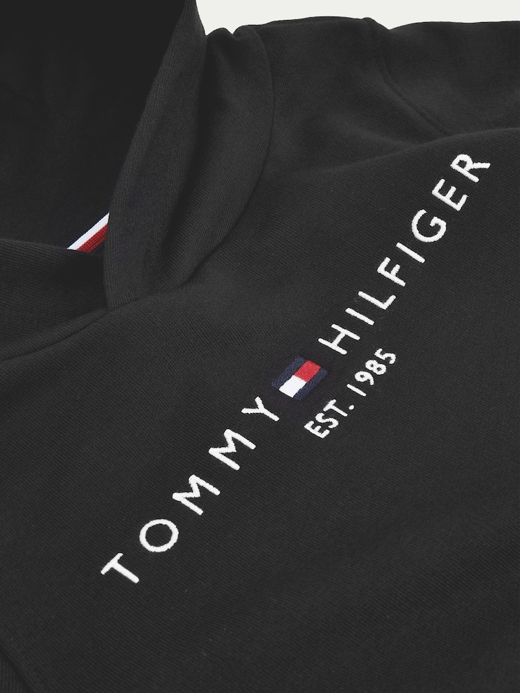 Tommy Hilfiger Black Essential Hoodie - Image 6 of 6 Tommy Hilfiger Black Essential Hoodie - Image 6 of 6