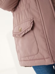 Pink Shower Resistant Faux Fur Trim Parka (3mths-7yrs) - Image 6 of 9