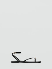 Mango Black Strappy Sandals - Image 1 of 4