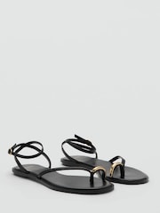 Mango Black Strappy Sandals - Image 2 of 4