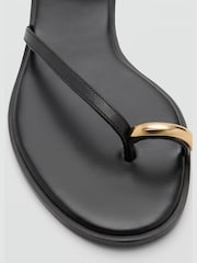 Mango Black Strappy Sandals - Image 4 of 4