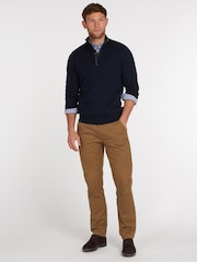 Barbour® Navy 100% Cotton Quarter Zip Jumper - Image 3 of 8