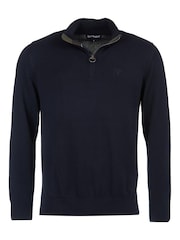Barbour® Navy 100% Cotton Quarter Zip Jumper - Image 6 of 8