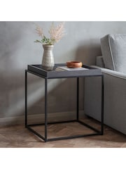 Gallery Home Black Mere Tray Side Table - Image 1 of 3
