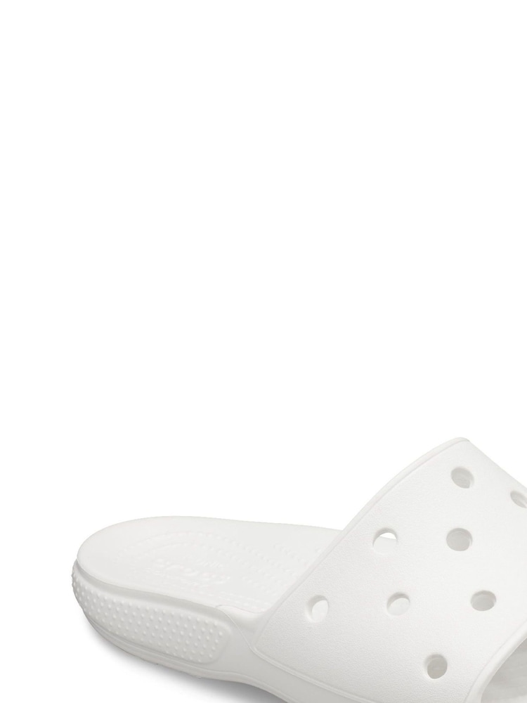 Crocs White Classic Slides - Image 2 of 4