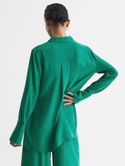 Reiss Green Kia Silk Shirt - Image 5 of 7