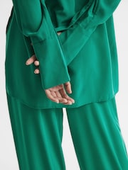 Reiss Green Kia Silk Shirt - Image 6 of 7