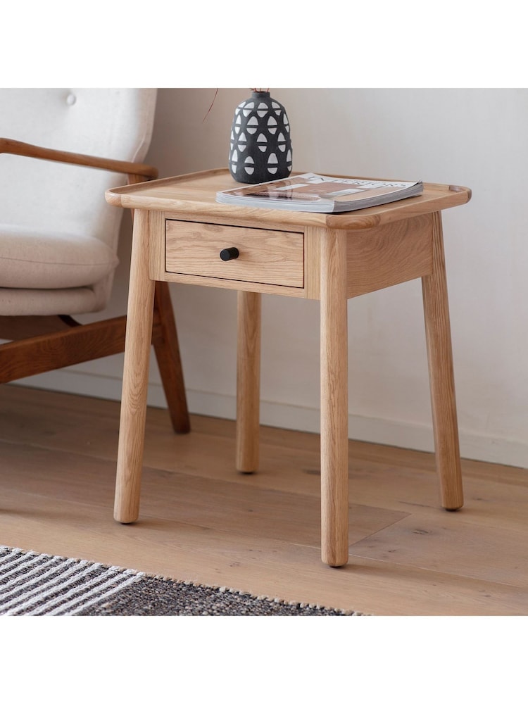 Gallery Home Brown Columbia 1 Drawer Side Table - Image 1 of 3