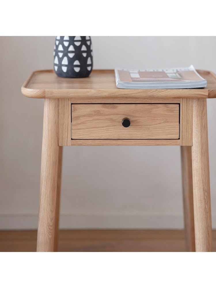 Gallery Home Brown Columbia 1 Drawer Side Table - Image 2 of 3