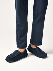 Navy Blue Apron Close Back Slippers - Image 1 of 6