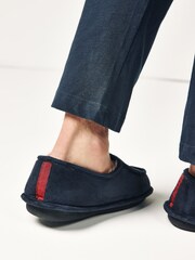 Navy Blue Apron Close Back Slippers - Image 2 of 6