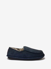 Navy Blue Apron Close Back Slippers - Image 3 of 6
