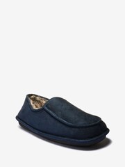 Navy Blue Apron Close Back Slippers - Image 4 of 6