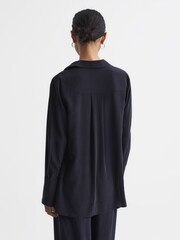 Reiss Navy Kia Silk Shirt - Image 5 of 7
