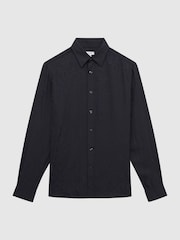 Reiss Navy Jack Jacquard Shirt - Image 2 of 6